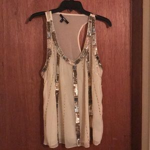 Buckle Beaded Tank Top